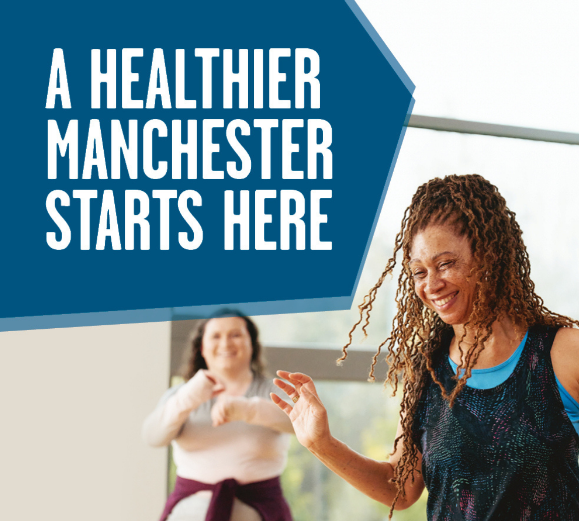 A Healthier Manchester Starts Here Poster
