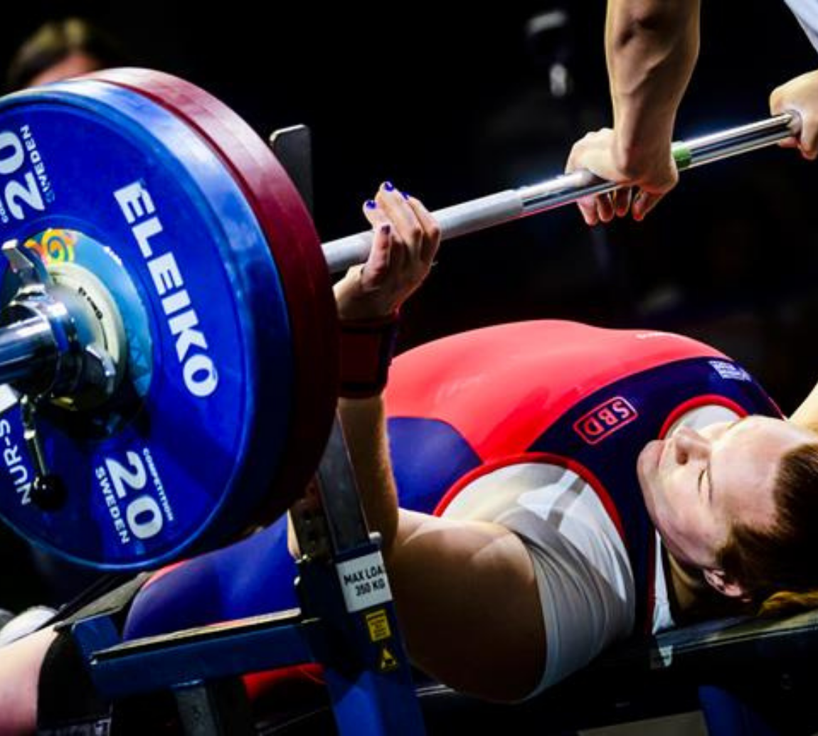 A man powerlifting