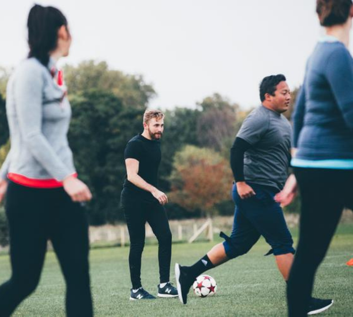 A man with a football