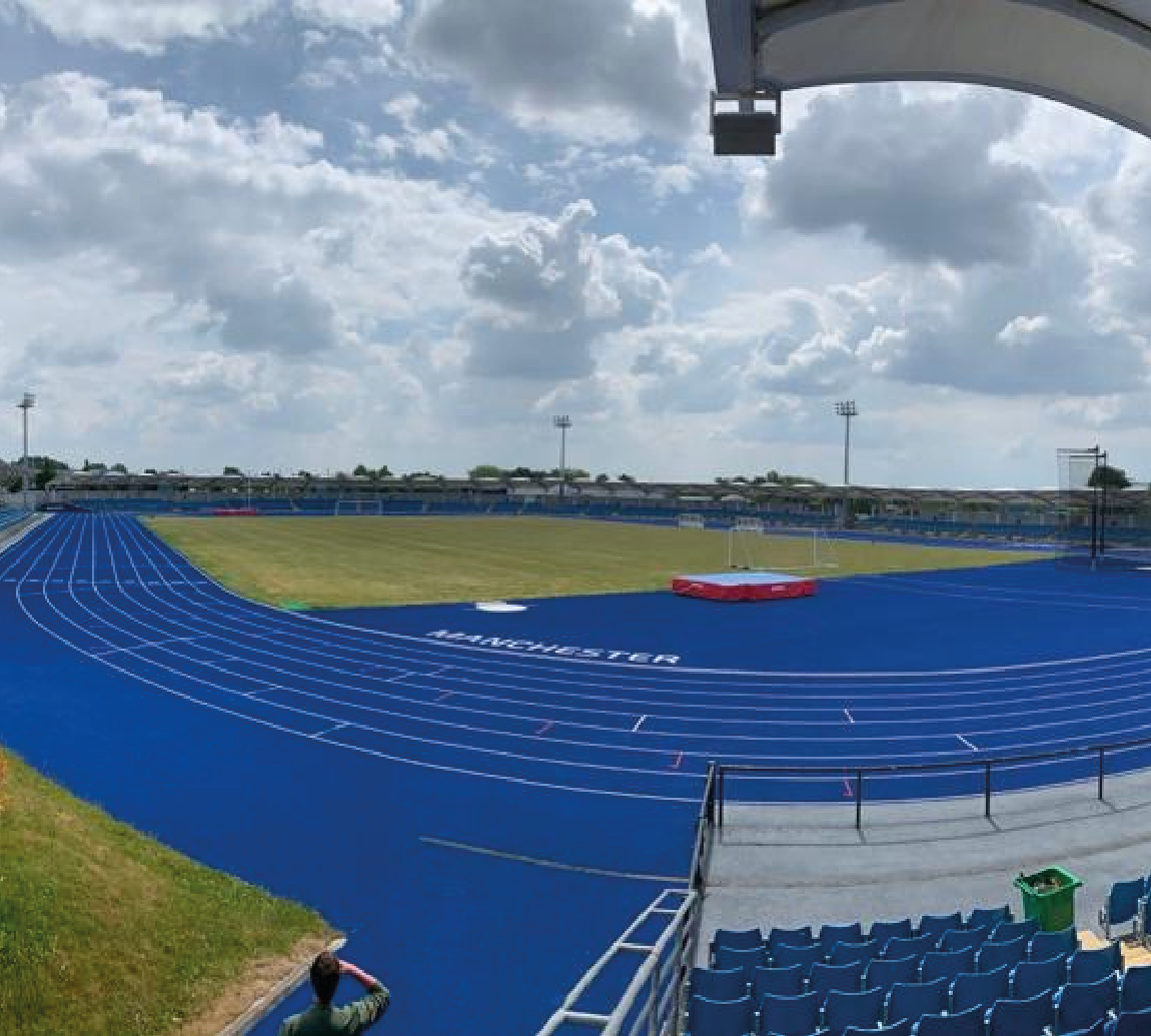 Large running track