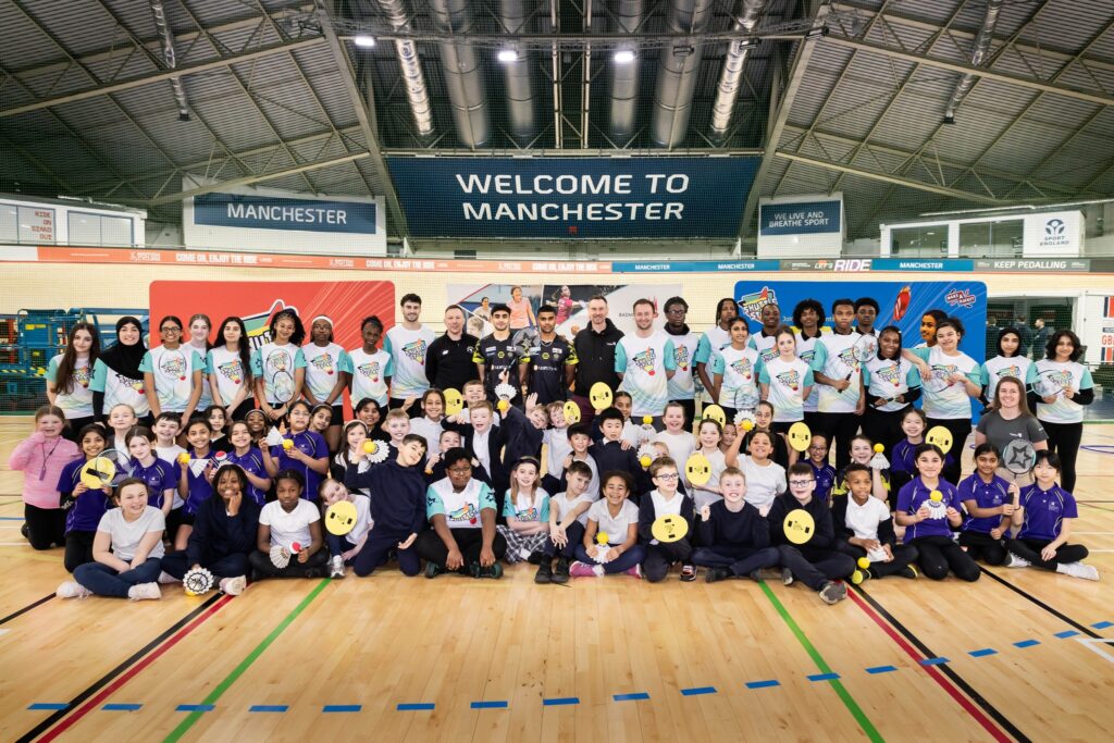 Schoolchildren at Shuttle Stars, National Cycling Centre