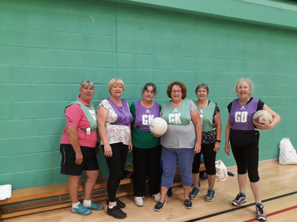 Group of older women from Fallowfield Women's Netball Group