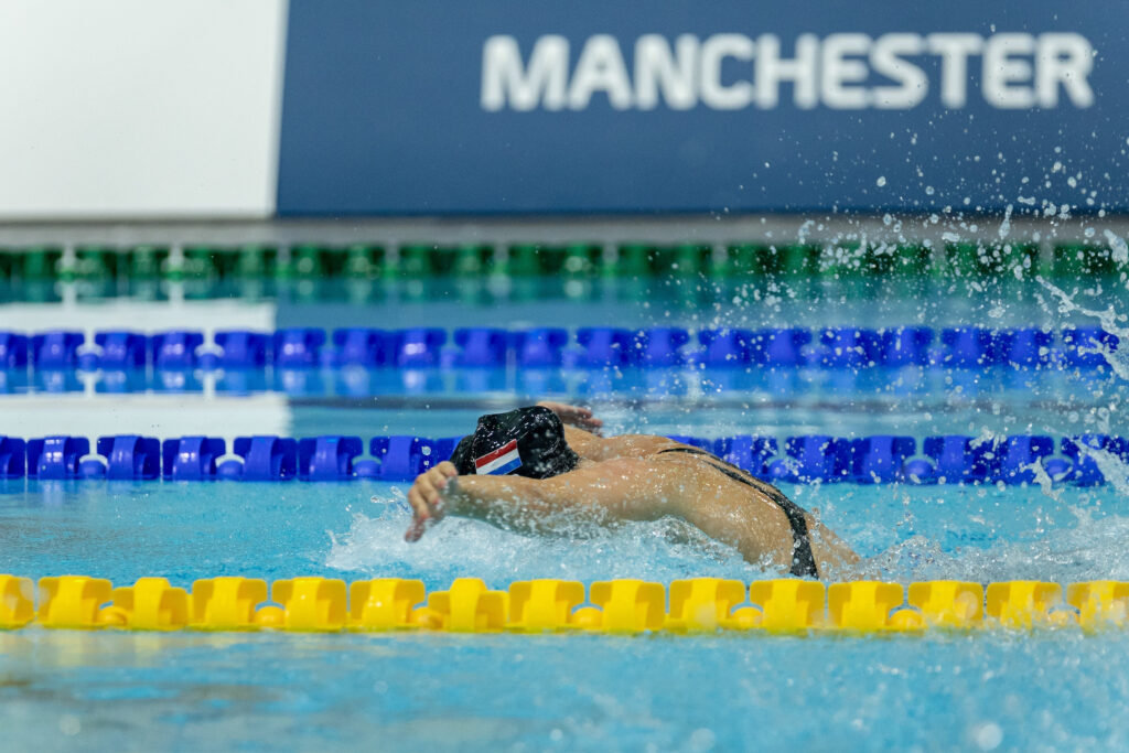 Para swimmer in pool
